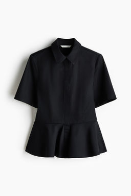 Camisa de popelina con peplum