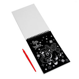 Блокнот гравюра-раскраска С Новым годом, 10 листов - Школа талантов фото 6