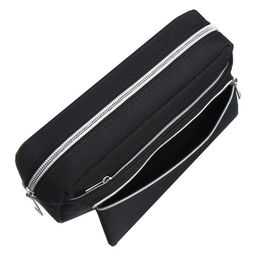 Пенал школьный Calligrata, мягкий, 3 отделения, 130×210×100 мм, объёмный, чёрный