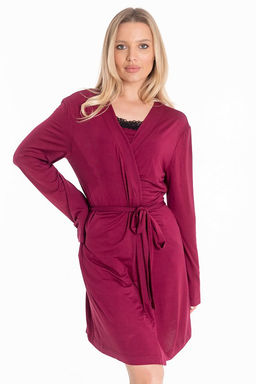 Халат М325087б бордовый - Елена фото 5