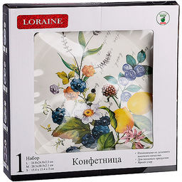 60155 Конфетница 3-х ярусная Лесные ягоды с лимонами доломит/ металл LR (х16) - Mayer&boch фото 4