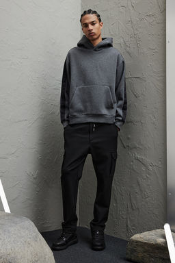 Sudadera con capucha y franjas laterales Loose Fit - H&m фото 2