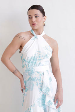 Martichelli Платье с голубым цветочным принтом  фото 11