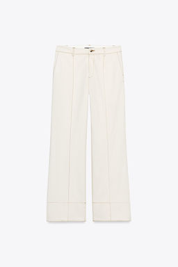 STITCHED BOOTCUT TROUSERS