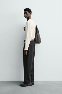 WAFFLE-KNIT HENLEY T-SHIRT