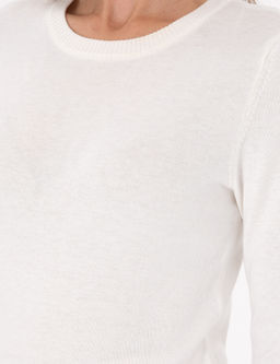 Ekru Slim Fit Basic Kazak