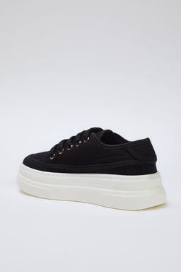 Trendyol Shoes Siyah Kanvas Bagc?kl? Yuksek Taban Kad?n Retro Spor Ayakkab? TAKSS25SN00010 - Trendyolmilla фото 13