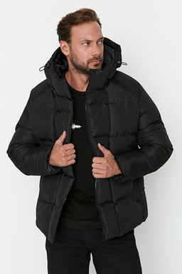 Siyah Oversize Suya ve R_zgara Dayan_kl_ _i_me K__l_k Mont TMNAW23MO00086