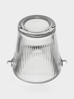 Ведро для льда «Риф», 900 мл, 15.5×14×13.5 см, с щипцами, стекло, прозрачное