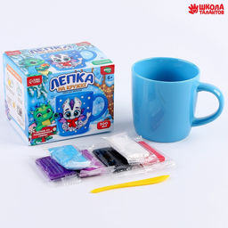 Декор кружки полимерной глиной Белый дракоша, набор для творчества - Школа талантов фото 2