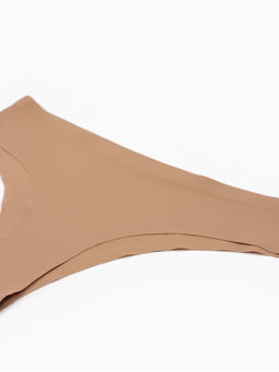 Наб бесшов трусов (3шт) жен бикини MINAKU 90%нейл/10%спанд/ласт 100%хл шок/капуч/черн р.S