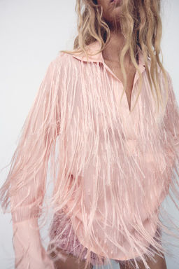 FRINGED SHIRT - Zara фото 2