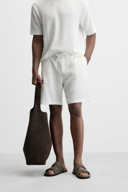 RELAXED FIT JACQUARD BERMUDA SHORTS - Zara фото 10