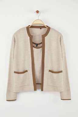 TRENDYOLMILLA Siyah Renk Bloklu Triko Bluz- H?rka Tak?m TWOAW25HI00058 фото 5