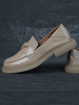 06-PDAG72-2 DK. BEIGE Туфли женские (натуральная кожа)