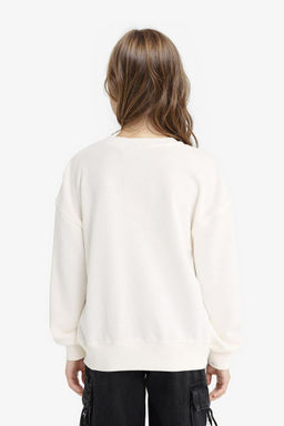 PowerPuff Girls Oversize Geni_ Kal_p Bisiklet Yaka Sweatshirt K_z _ocuk - Defacto фото 7