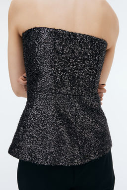 Top bandeau de lentejuelas - H&m фото 4