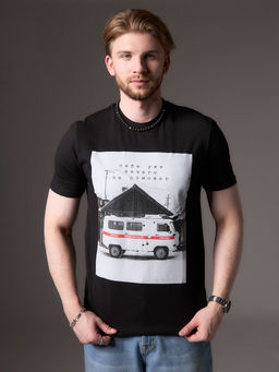 Футболка мужская KAFTAN «Помощь», размер 54, чёрная