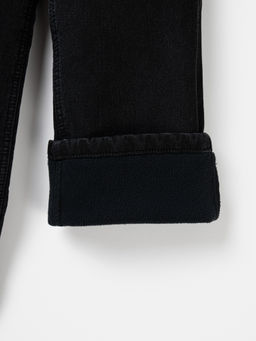 Джинсы палаццо Уголь утепленные - Bungly фото 6