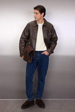 Lacivert %100 Pamuk Essential Fit Jeans Kot Pantolon TMNAW23JE00104