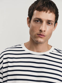 Лонгслив из 100% хлопка в полоску / Zarina  фото 6