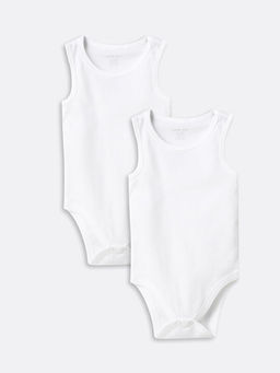 Bisiklet Yaka Basic Erkek Bebek ??t??tl? Bodysuit 2li