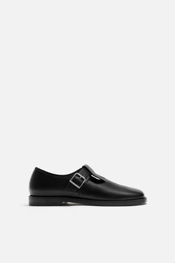 LEATHER BUCKLE SHOES - Zara фото 3