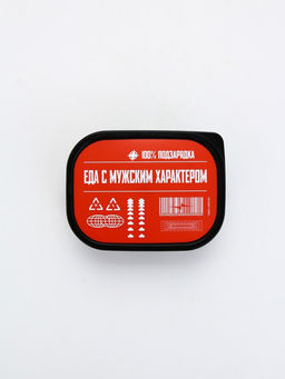 Цена за 2 шт. Ланч - бокс прямоугольный Еда с мужским характером, 500 мл