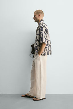 CAMISA ESTAMPADO GEOM?TRICO / Marino oscuro
