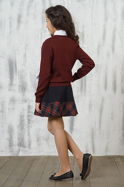 Жакет для девочек 7064. 1096 бордо