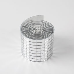 Зеркальная мозаика клеевая, 0.5×0.5 см, 8 рядов 4 см, 1±0.1 м, серебряное стекло