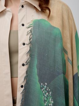 Большой, красивый палантин. Рисунок на полотно наносится вручную - Tantino фото 5