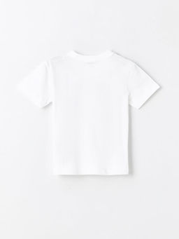 Bisiklet Yaka K?sa Kollu Nostaljik Maymun Bask?l? Erkek Bebek Ti??rt - Waikiki фото 2