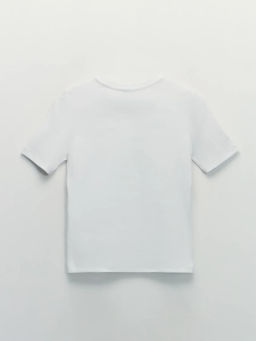 Базовая футболка в рубчик / Zarina фото 8