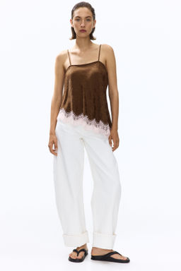 Top asim?trico de viscosa con tirantes espagueti - H&m фото 4