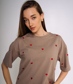 Футболка #БШ2228, капучино