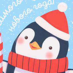 Фартук детский для творчества «Этель» «Happy penguin», 49×39 см, 100% п/э