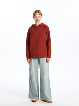 Oversize Kad?n Kal?n Hoodie