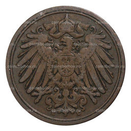 Монета 1 пфенниг 1905 года Е Германия