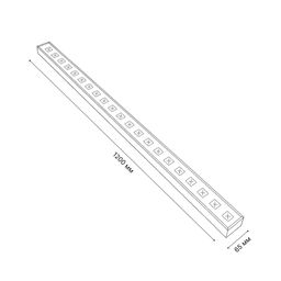 ULO-FL120C-100W/4000K/K SILVER LINKABLE Светильник светодиодный накладной, соединяемый. Белый свет (4000K). Корпус серебристый. Угол 120 градусов. ТМ Uniel
