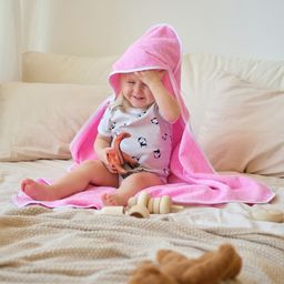 Полотенце уголок махровое Крошка Я 85х85 см, цвет розовый, 100% хлопок, 340 г/м2  фото 10