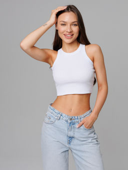 Майка женская кашкорсе белая 2049 (9)