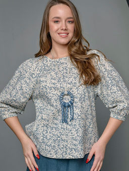 70% ЛЁН+30% ХЛОПОК свободная блуза