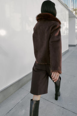REVERSIBLE DOUBLE-FACED FAUX FUR JACKET - Zara фото 21