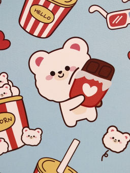 Блокнот (А5) "Bear fastfood", blue (14.5х21 см)