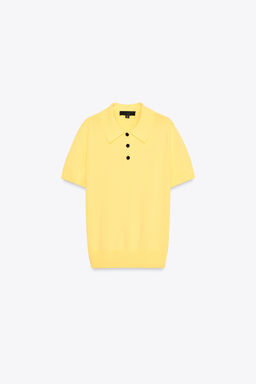 SHORT SLEEVE KNIT POLO TOP - Zara фото 23