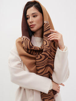 В составе шерсть и кашемир! теплый двусторонний палантин - Tantino фото 5