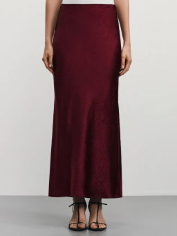 Юбка длины макси из жатого атласа / Zarina  фото 3