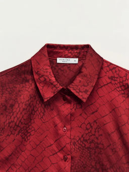 Атласная блузка с принтом / Zarina