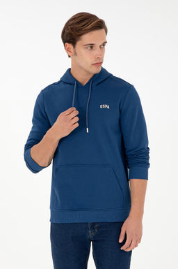 Мужской базовый свитшот цвета индиго Неожиданная скидка в корзине